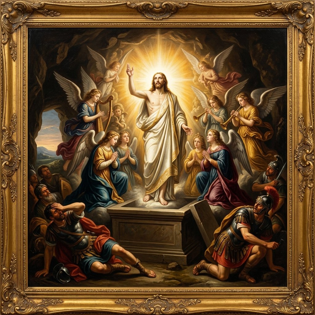 La Resurrección Gloriosa y la Victoria de la Fe (Arte Sacro Clásico)